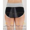imageINNERSY Period Underwear for Women Leakproof High Waisted Menstrual Cotton Panties 3 PackBlack With Grey Waistband