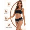 imageINNERSY Period Underwear for Women Leakproof High Waisted Menstrual Cotton Panties 3 PackBrick RedBrownLeopard
