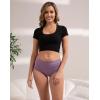 imageINNERSY Period Underwear for Women Leakproof High Waisted Menstrual Cotton Panties 3 PackMidnight Iris
