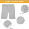 imageINNERSY Teen Girls Dance Bike Shorts Cotton Under Dress Shorts for Size 816 Pack of 3BlackWhiteGray