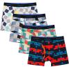 imageINNERSY Boys Underwear Breathable Quick Dry Boxer Briefs with Fly for 618 Teen Boys 4 PackGeometric Patterns