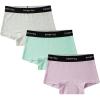imageINNERSY Girls Boyshorts Underwear Cotton Period Panties for Teen 816 Backup Protection 3 PackPurpleGreenGrey