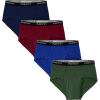 imageINNERSY Mens Cotton Underwear Classic Full Rise Briefs Open Fly Underwear 4PackClassic Retro Colors