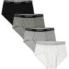 imageINNERSY Mens Cotton Underwear Classic Full Rise Briefs Open Fly Underwear 4PackPlain Basics