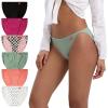 imageINNERSY Womens High Cut String Bikini Panties Stretchy Sexy Cotton Underwear 6PackLight Retro