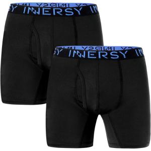 imageINNERSY Boys Underwear Soft Quick Dry Boxer Briefs 2 PacksBlack