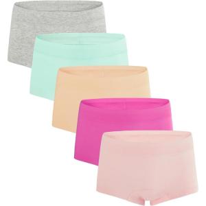 imageINNERSY Girls Boyshorts Underwear Soft Cotton Panties Size 816 for Teens 5PackBlush Petal