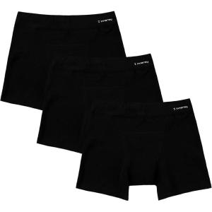 imageINNERSY Girls Period Underwear Cotton Boyshorts for Teen Aged 816 Panties 3 Pack3 Black
