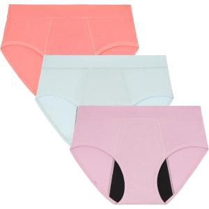 imageINNERSY Girls Period Underwear for Teens Heavy Flow Panties Size 1018 Hold 4 Tampons 3PackSerene Blush