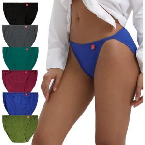 imageINNERSY Womens High Cut String Bikini Panties Stretchy Sexy Cotton Underwear 6PackVital Jungle