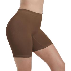 imageINNERSY Womens Slip Shorts for Under Dresses Seamless Anti Chafing Summer Shorts Multipack1packdark Brown