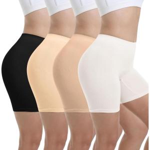 imageINNERSY Womens Slip Shorts for Under Dresses Seamless Anti Chafing Summer Shorts Multipack4packmidnight Desert