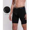 imageINNERSY Mens 88quot Long Leg Mesh Breathable Boxer Briefs Anti Chafing Underwear 3 PackBlack