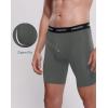 imageINNERSY Mens 88quot Long Leg Mesh Breathable Boxer Briefs Anti Chafing Underwear 3 PackBlack Gray