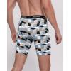 imageINNERSY Mens 88quot Long Leg Mesh Breathable Boxer Briefs Anti Chafing Underwear 3 PackGeometric