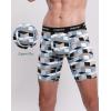 imageINNERSY Mens 88quot Long Leg Mesh Breathable Boxer Briefs Anti Chafing Underwear 3 PackGeometric