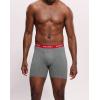 imageINNERSY Mens Cotton Boxer Briefs Soft Colorful Stylish Stretchy Underwear 4PackBlackRedNavyGray