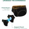 imageINNERSY Mens Cotton Briefs with Support Pouch MoistureWicking Sexy Underwear 4 PackAthletic Black