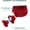 imageINNERSY Mens Cotton Briefs with Support Pouch MoistureWicking Sexy Underwear 4 PackAthletic Bright