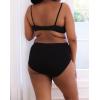 imageINNERSY Plus Size M5XL Big Curvy Woman Cotton Underwear High Waist Briefs 5PackBlack