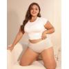 imageINNERSY Plus Size M5XL Big Curvy Woman Cotton Underwear High Waist Briefs 5PackCocoa Nude