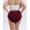 imageINNERSY Plus Size M5XL Big Curvy Woman Cotton Underwear High Waist Briefs 5PackCrimson Twilight