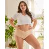 imageINNERSY Plus Size M5XL Big Curvy Woman Cotton Underwear High Waist Briefs 5PackLight Mist