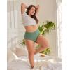 imageINNERSY Plus Size M5XL Big Curvy Woman Cotton Underwear High Waist Briefs 5PackMint Sky