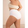 imageINNERSY Plus Size M5XL Big Curvy Woman Cotton Underwear High Waist Briefs 5PackWhite