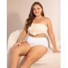 imageINNERSY Plus Size M5XL Big Curvy Woman Cotton Underwear High Waist Briefs 5PackWhite