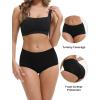 imageINNERSY Womens Bamboo Viscose Heavy Flow Period Underwear High Waisted Leakproof Panties 3 PackBlack