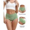 imageINNERSY Womens Bamboo Viscose Heavy Flow Period Underwear High Waisted Leakproof Panties 3 PackBlackGaryGreen