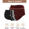 imageINNERSY Womens Bamboo Viscose Heavy Flow Period Underwear High Waisted Leakproof Panties 3 PackBlackGaryRed