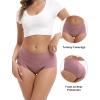 imageINNERSY Womens Bamboo Viscose Heavy Flow Period Underwear High Waisted Leakproof Panties 3 PackPinkBlueBrown