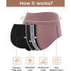 imageINNERSY Womens Bamboo Viscose Heavy Flow Period Underwear High Waisted Leakproof Panties 3 PackPinkBlueBrown