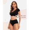imageINNERSY Womens Cotton Underwear High Waisted Panties Full Coverage Ladies Briefs 3PackDark Vintage