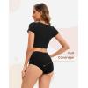 imageINNERSY Womens Cotton Underwear High Waisted Panties Full Coverage Ladies Briefs 3PackDark Vintage