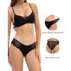 imageINNERSY Womens Lace Cheeky Bikini Underwear Soft Breathable Hipster Panties 3PackArctic Twilight