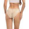 imageINNERSY Womens Lace Cheeky Bikini Underwear Soft Breathable Hipster Panties 3PackChestnut Blush
