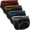 imageINNERSY Mens Cotton Briefs with Support Pouch MoistureWicking Sexy Underwear 4 PackAthletic Black