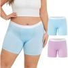 imageINNERSY Womens Modal Plus Size 5quot Boxer Underwear Anti Chafing Boyshorts Panties 2PackLavender Breeze