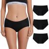 imageINNERSY Womens Period Underwear Hipster Teens Mesh Panties for Postpartum Menstrual 3PackBlack