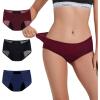 imageINNERSY Womens Period Underwear Hipster Teens Mesh Panties for Postpartum Menstrual 3PackBlue Night