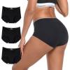 imageINNERSY Womens Seamless No Show Underwear Quick Dry Panties Nylon Briefs 3PackBlack