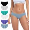imageINNERSY Womens Underwear Soft Cotton Low Rise Panties Breathable Briefs 6 PackSummer Ripples
