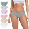 imageINNERSY Womens Underwear Soft Cotton Low Rise Panties Breathable Briefs 6 PackSummer Wave