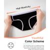imageINNERSY Girls Underwear Cotton Breathable Hipster Briefs Girls Panties 6 PackBlack