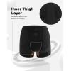 imageINNERSY Womens Heavy Flow Period Boyshorts Underwear High Waisted Menstrual Panties Hold 4 TamponsSolid Black