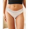 imageINNERSY Womens Lace Thongs Half See Through T Back Low Rise Hipster Panties 6PackBright