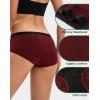 imageINNERSY Womens Period Underwear Heavy Flow Bamboo Viscose Hold 4 Tampons Leakproof Panties 3PackBlackGreyRed